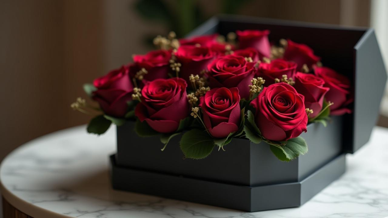 モダンなプリザーブドフラワーボックス