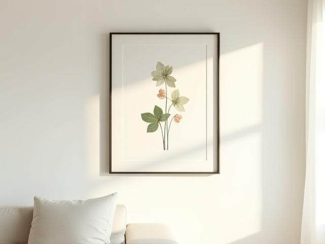 モダンなインテリアに調和するプリザーブドフラワーのフレームアート