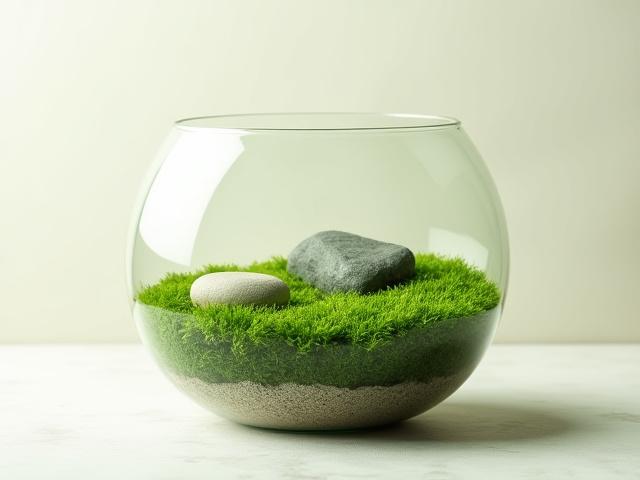 シンプルでエレガントな苔テラリウム